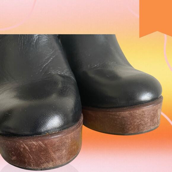 Trask Women’s Black Leather Reese Studded Clog/Mule Heels Boho Western Size 7.5 - Picture 11 of 12